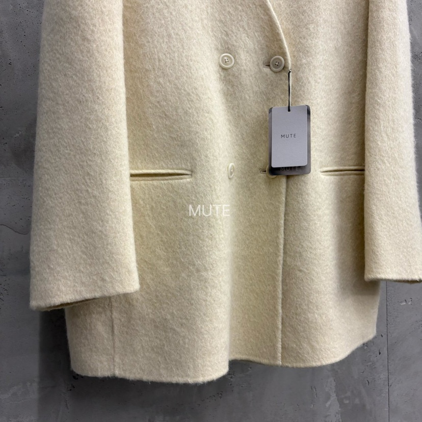 MUTE-P東大門㊣代購女士新品時尚推薦人氣25秋冬職業短款大衣MUTE短款大衣