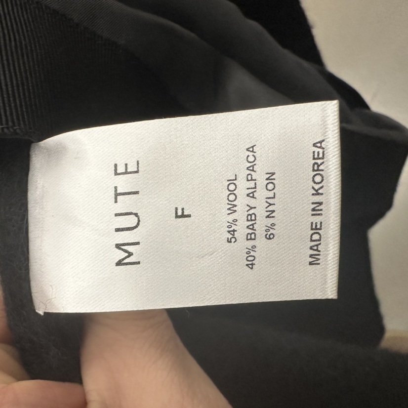 MUTE-P東大門㊣代購女士新品時尚推薦人氣25秋冬職業短款大衣MUTE短款大衣