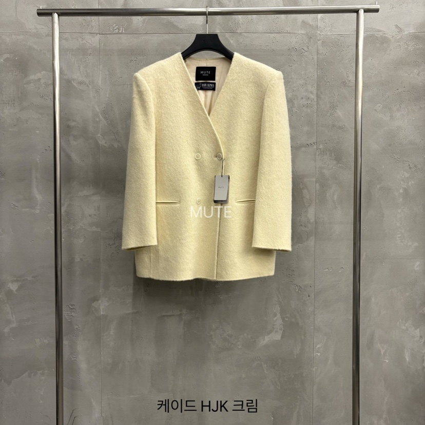 MUTE-P東大門㊣代購女士新品時尚推薦人氣25秋冬職業短款大衣MUTE短款大衣