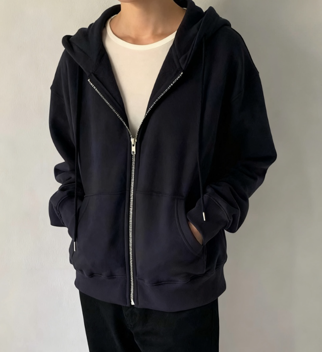 MONIQUE韓國代購㊣女裝新款25秋冬推薦熱賣休閑衛衣拉鏈連帽MONIQUE衛衣圖色3