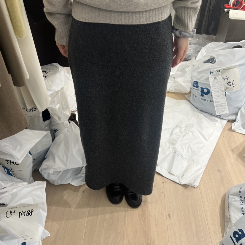 ANDYOUBROWN韓國代購㊣女裝新款熱賣推薦25秋冬半身裙中短裙ANDYOUBROWN半身裙/中短裙圖色3