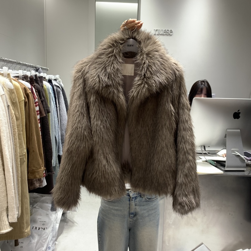NUESE韓國代購㊣女士新款休閑真品職業熱賣時尚推薦夾克皮草NUESE夾克圖色2