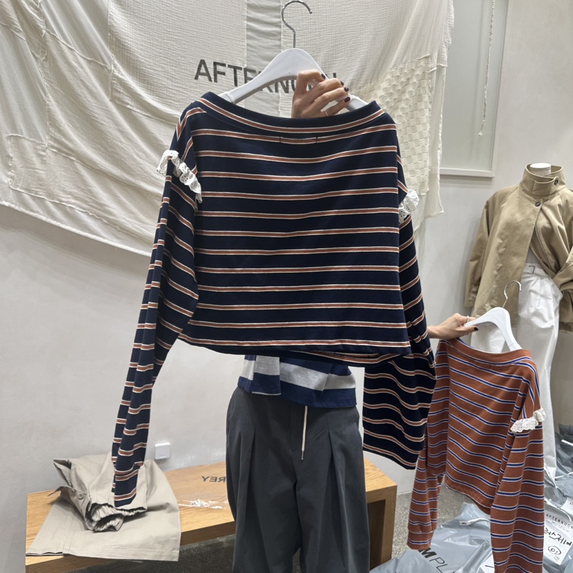 AFTERNOON韓國直郵㊣女裝新款時尚人氣休閑熱賣職業長袖T恤AFTERNOON長袖T恤