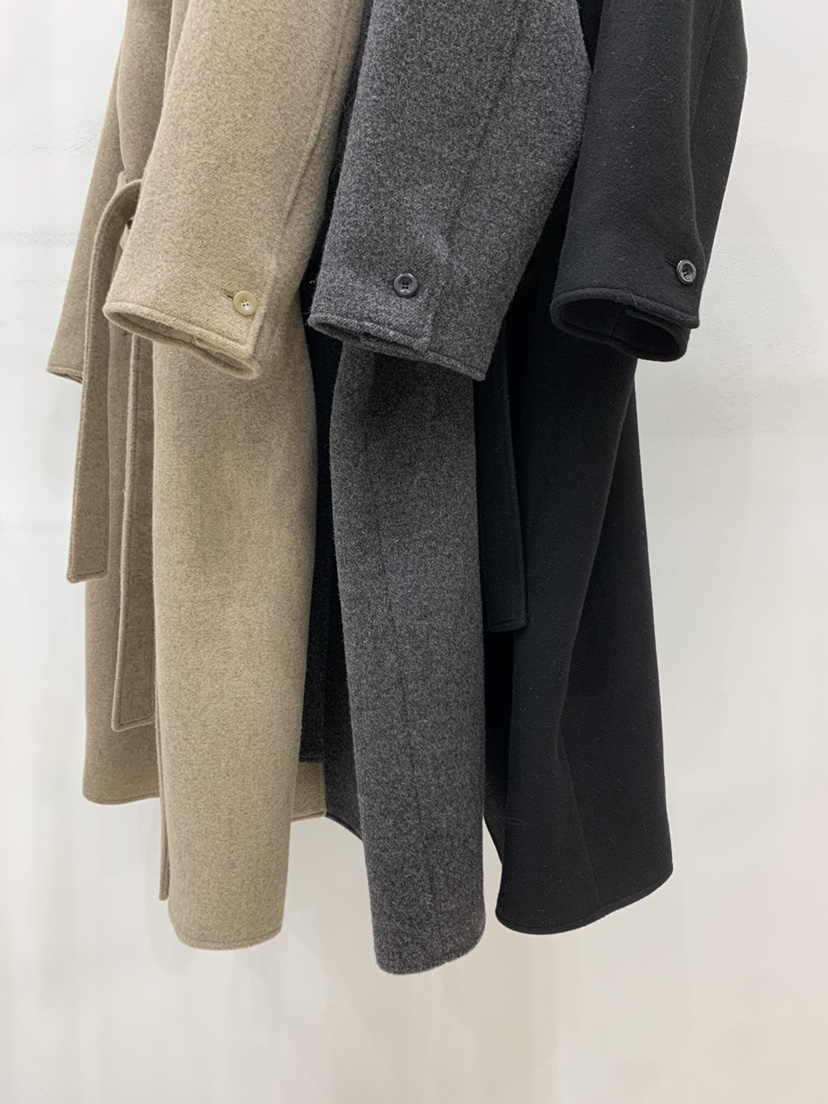 ARVE韓國代購㊣女士新款熱賣休閑人氣真品中長款大衣含腰帶ARVE中長款大衣