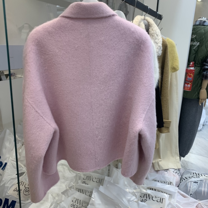 RUMIRU/AWEAR韓國直郵㊣女士新款職業時尚25秋冬短款大衣口袋awear/RUMIRU短款大衣