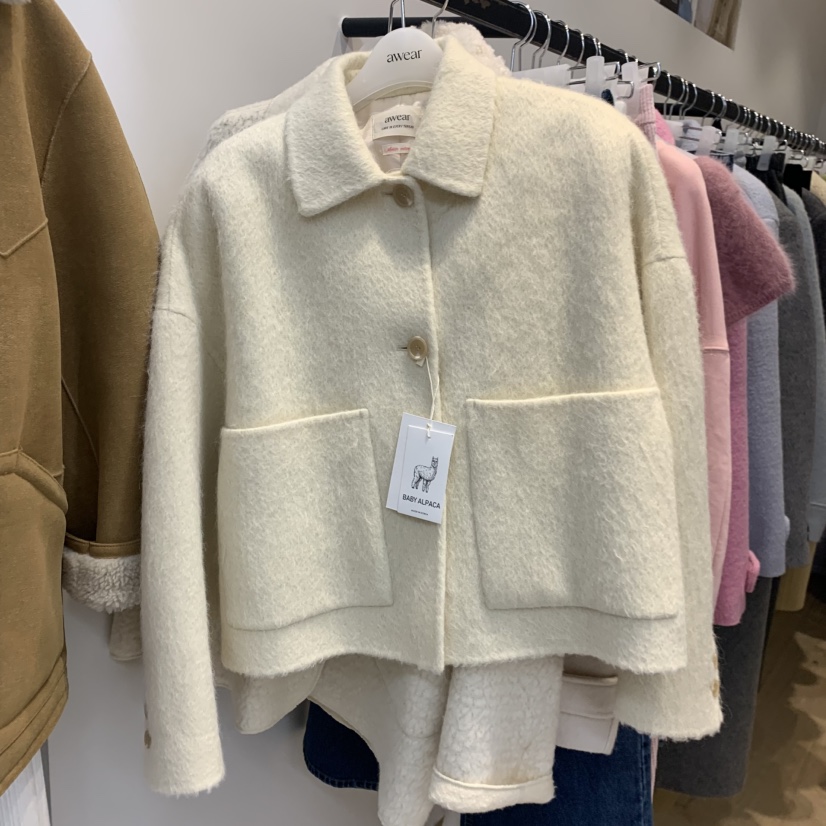 RUMIRU/AWEAR韓國直郵㊣女士新款職業時尚25秋冬短款大衣口袋awear/RUMIRU短款大衣圖色2