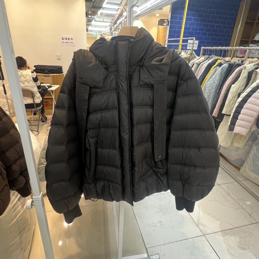 SIMPLE PARK/WMSTORY東大門㊣代購女裝新款人氣短款羽絨服填充連帽鵝絨SIMPLE PARK/WMSTORY短款羽絨服