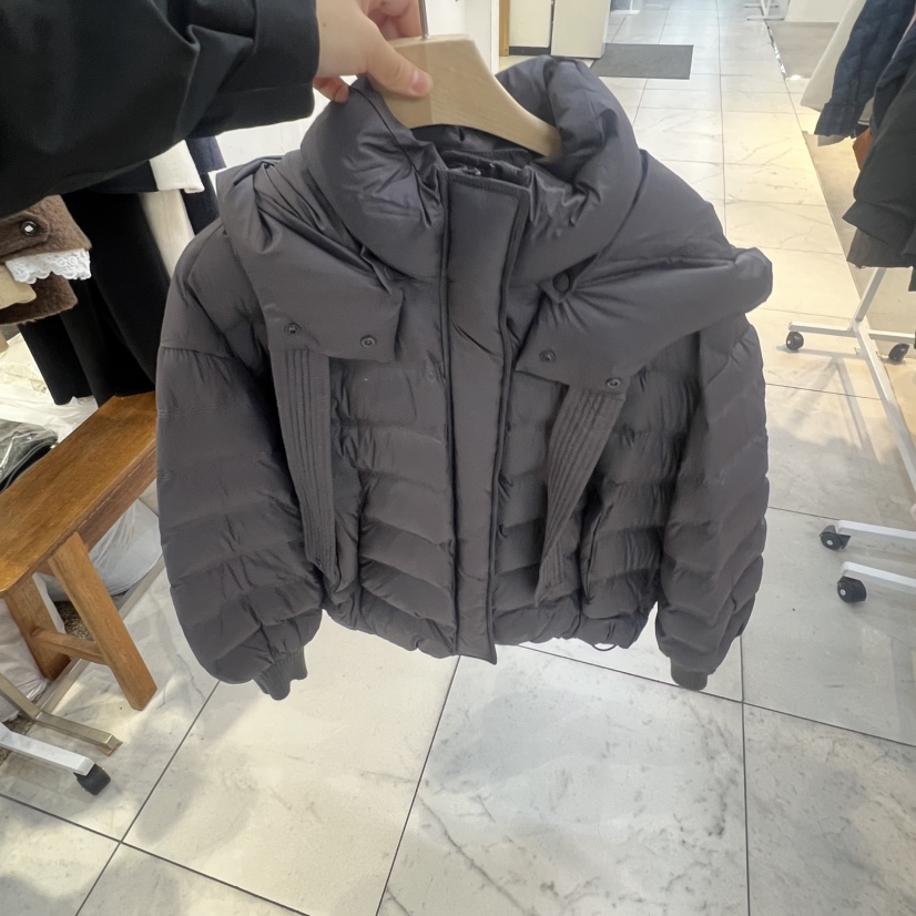 SIMPLE PARK/WMSTORY東大門㊣代購女裝新款人氣短款羽絨服填充連帽鵝絨SIMPLE PARK/WMSTORY短款羽絨服圖色3