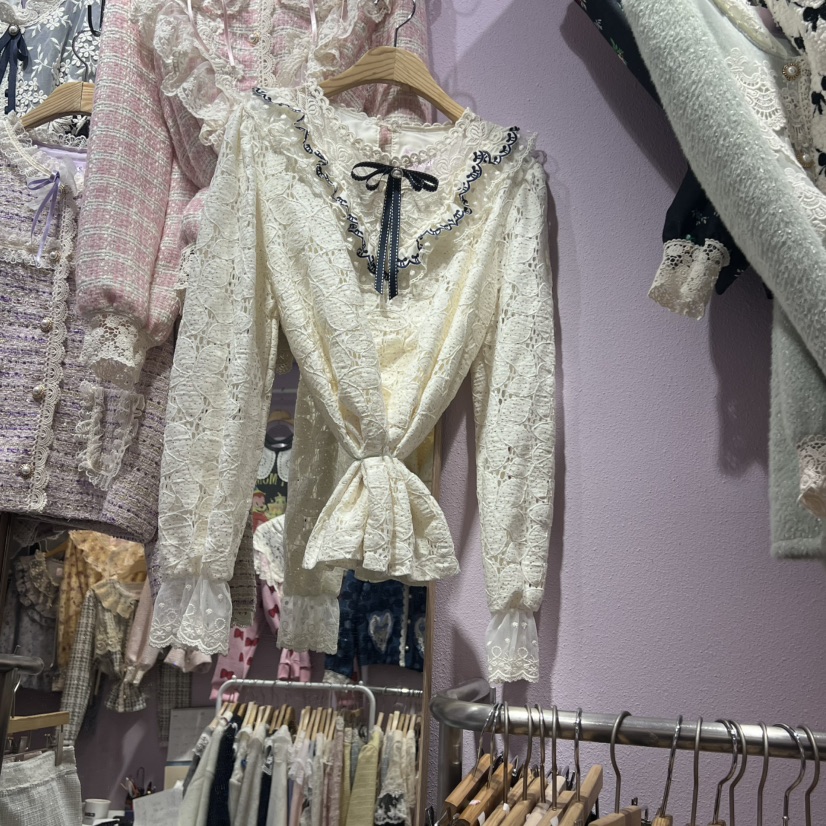 MS韓國直郵㊣女士新品人氣時尚真品職業推薦熱賣襯衫蕾絲衫MS襯衫/蕾絲衫圖色2