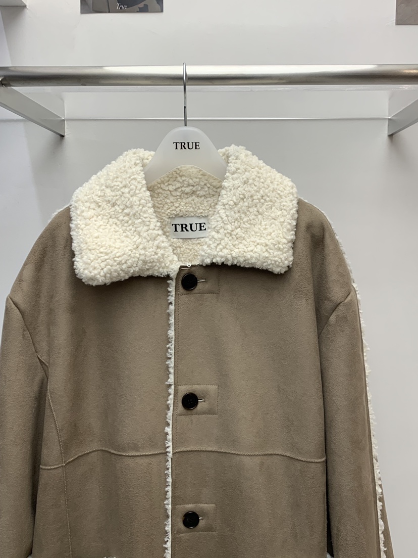 TRUE東大門㊣代購女裝新品時尚人氣真品熱賣25秋冬短款大衣TRUE短款大衣