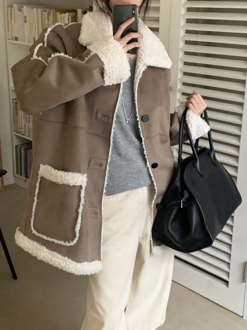 TRUE東大門㊣代購女裝新品時尚人氣真品熱賣25秋冬短款大衣TRUE短款大衣