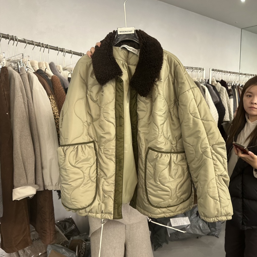 DOUBLE STANDARD/LE SMOKING/MAISONSTAFF韓國直郵㊣女裝新款真品短款棉服棉MAISONSTAFF短款棉服