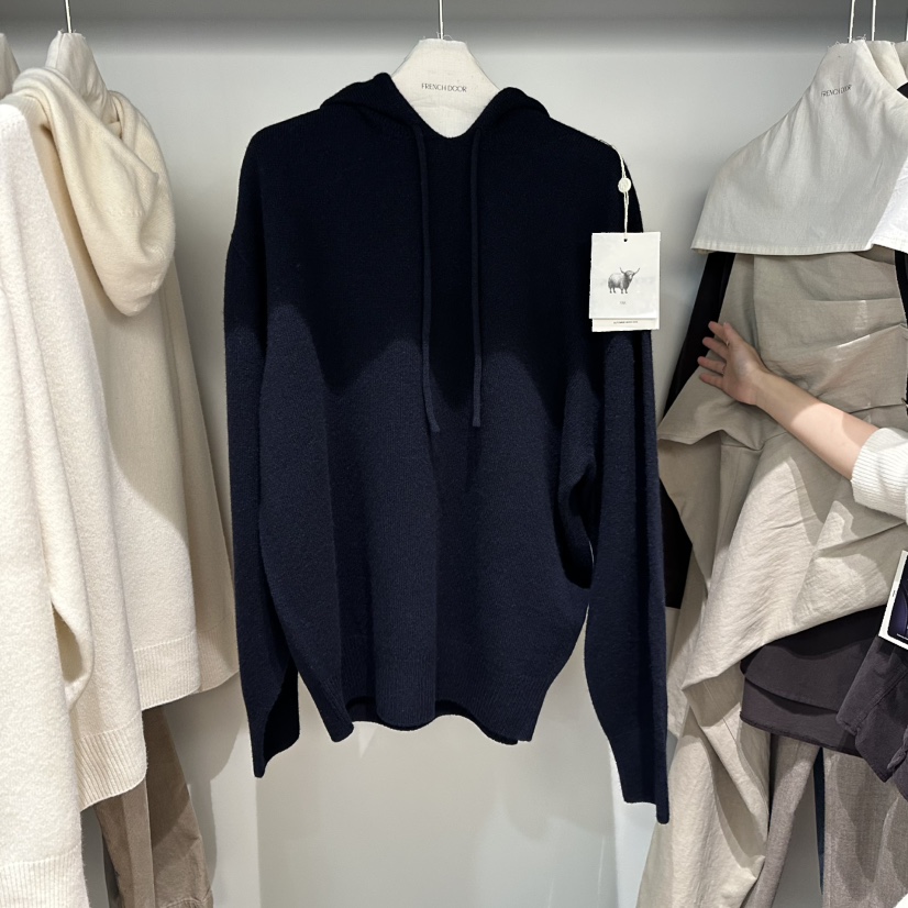 FRENCH DOOR東大門㊣代購女士新品推薦職業時尚針織衫連帽衫FRENCH DOOR針織衫圖色4