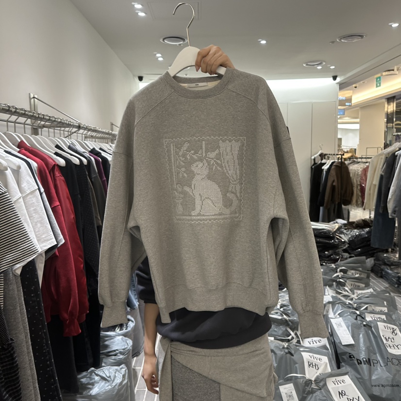 VIVE東大門㊣實拍女裝新款人氣推薦真品職業25秋冬衛衣加絨刺繡VIVE衛衣