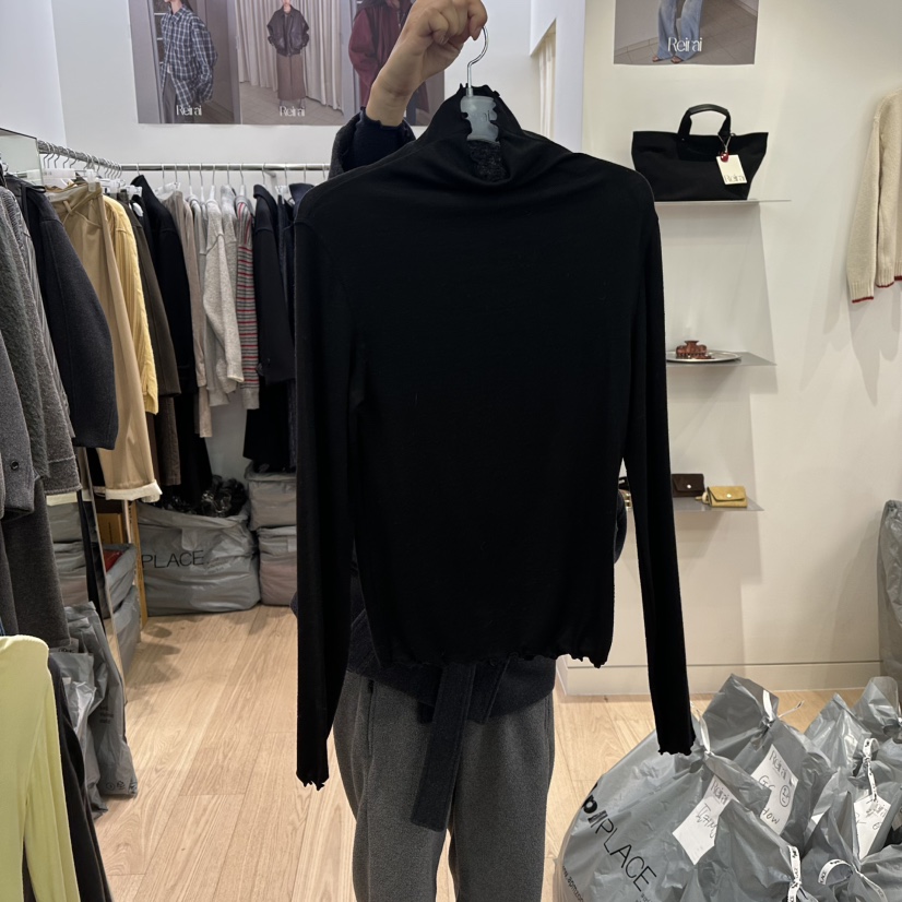 REIRAI東大門㊣代購女裝新品熱賣推薦25秋冬針織衫柔軟高領Reirai針織衫圖色6黑色