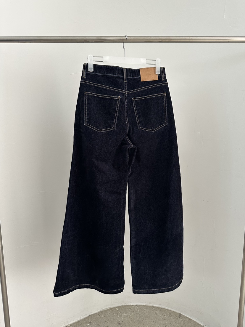 MAINT韓國代購㊣女裝新款休閑真品時尚職業人氣牛仔褲天鵝絨MAINT牛仔褲