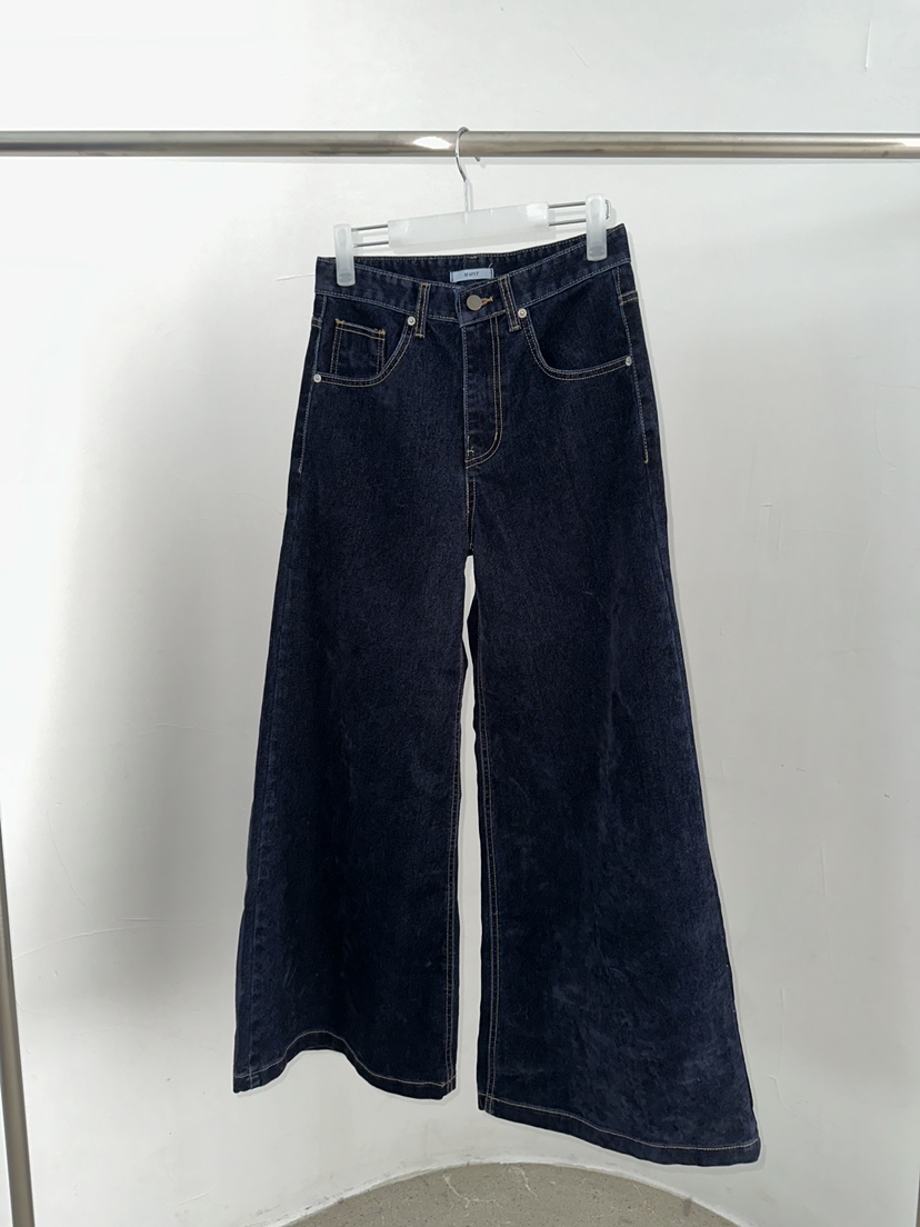 MAINT韓國代購㊣女裝新款休閑真品時尚職業人氣牛仔褲天鵝絨MAINT牛仔褲