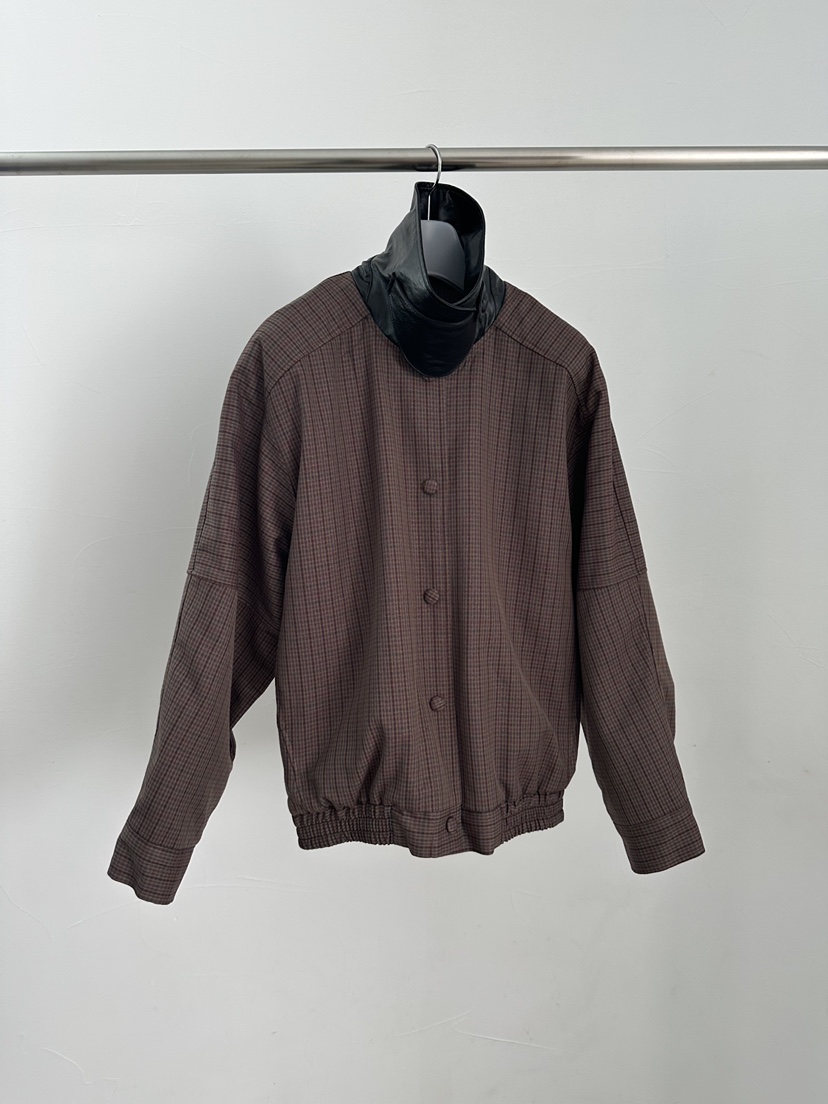 MAINT韓國直郵㊣女裝新款職業人氣25秋冬短款棉服格紋夾棉絎縫MAINT短款棉服