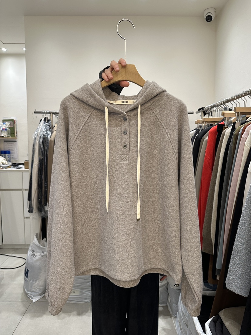 HEIZE韓國代購㊣女裝新品職業熱賣推薦25秋冬時尚衛衣不含披肩HEIZE衛衣圖色2