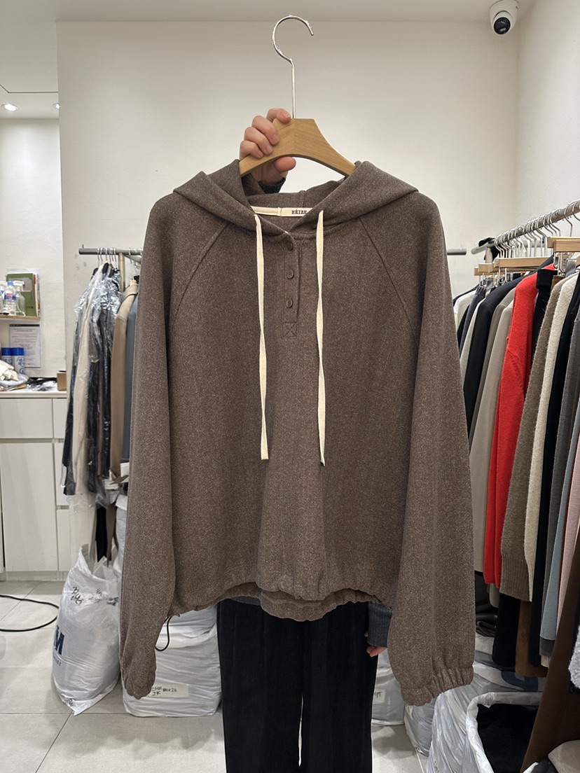 HEIZE韓國代購㊣女裝新品職業熱賣推薦25秋冬時尚衛衣不含披肩HEIZE衛衣圖色3