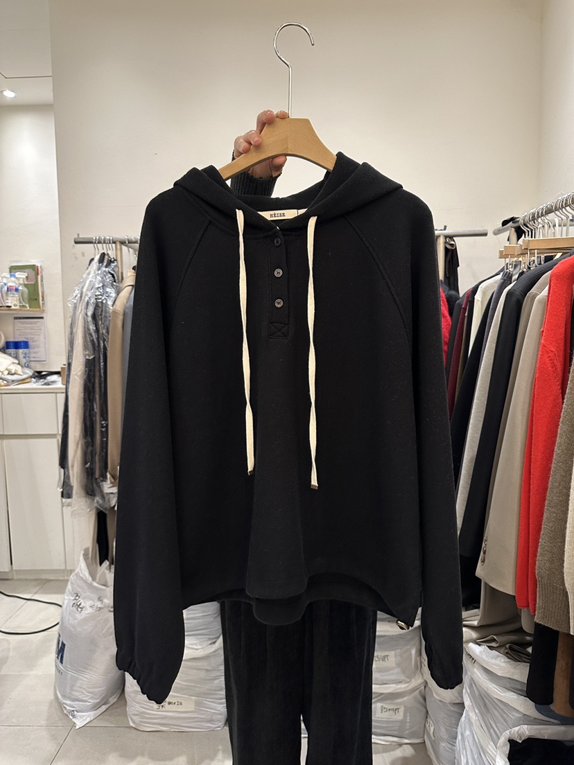 HEIZE韓國代購㊣女裝新品職業熱賣推薦25秋冬時尚衛衣不含披肩HEIZE衛衣圖色4