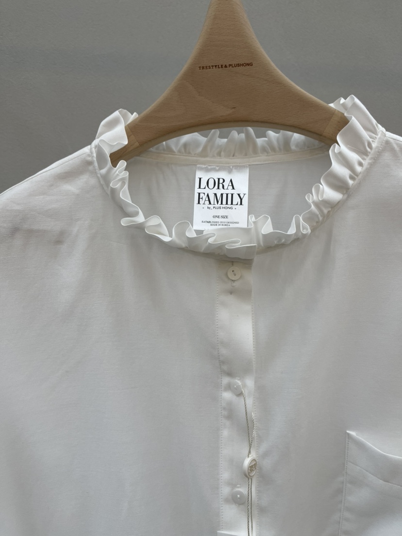 PLUS HONG-P韓國直郵㊣女士新款真品25秋冬職業襯衫蕾絲衫LORA FAMILY/PLUS HONG襯衫/蕾絲衫