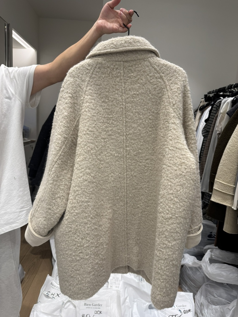 BIEN GARDER韓國代購㊣女士新品真品推薦中長款大衣燈芯絨BIEN GARDER中長款大衣