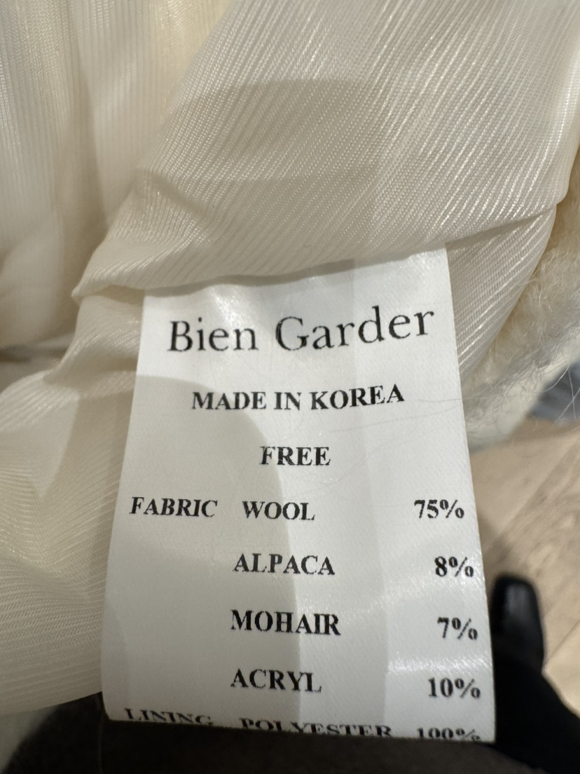 BIEN GARDER韓國代購㊣女士新品真品推薦中長款大衣燈芯絨BIEN GARDER中長款大衣