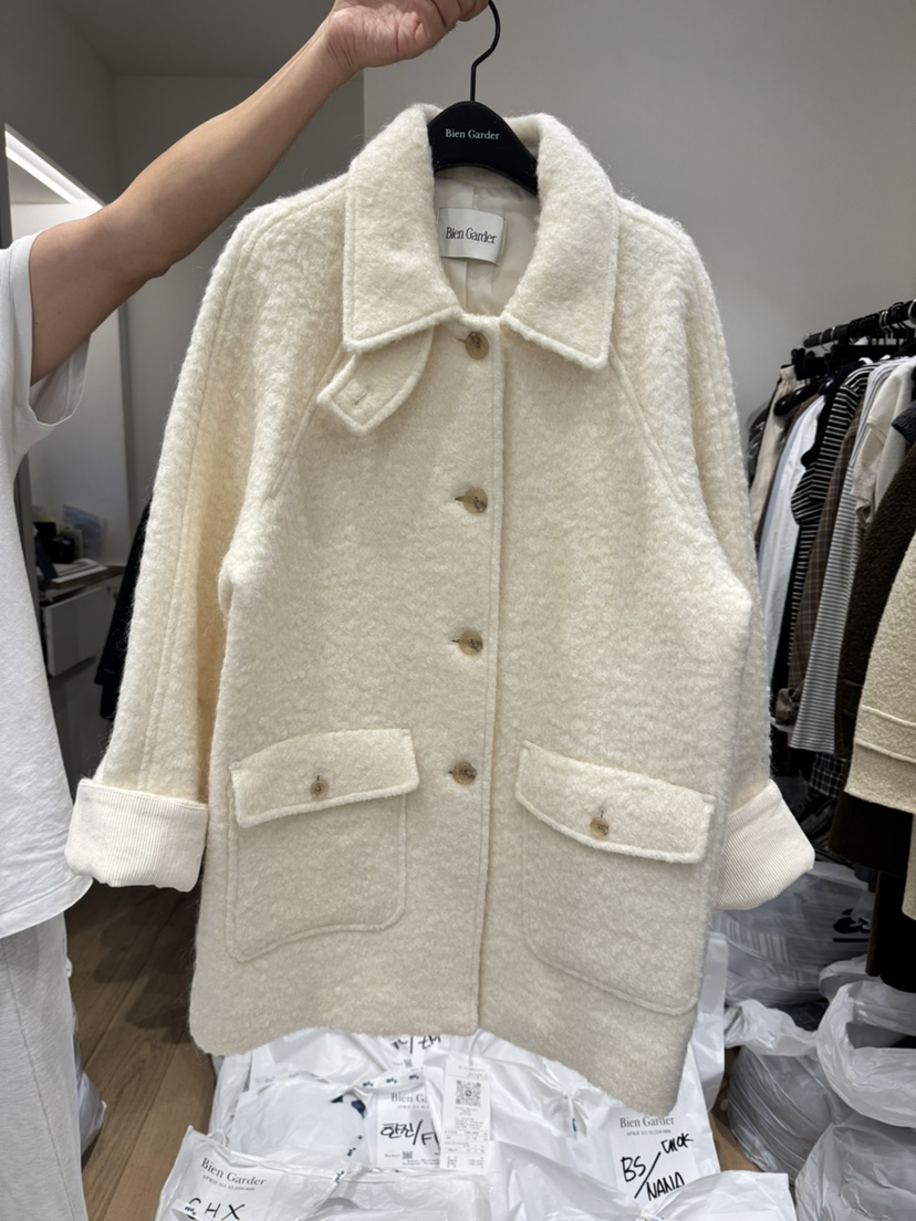 BIEN GARDER韓國代購㊣女士新品真品推薦中長款大衣燈芯絨BIEN GARDER中長款大衣圖色2