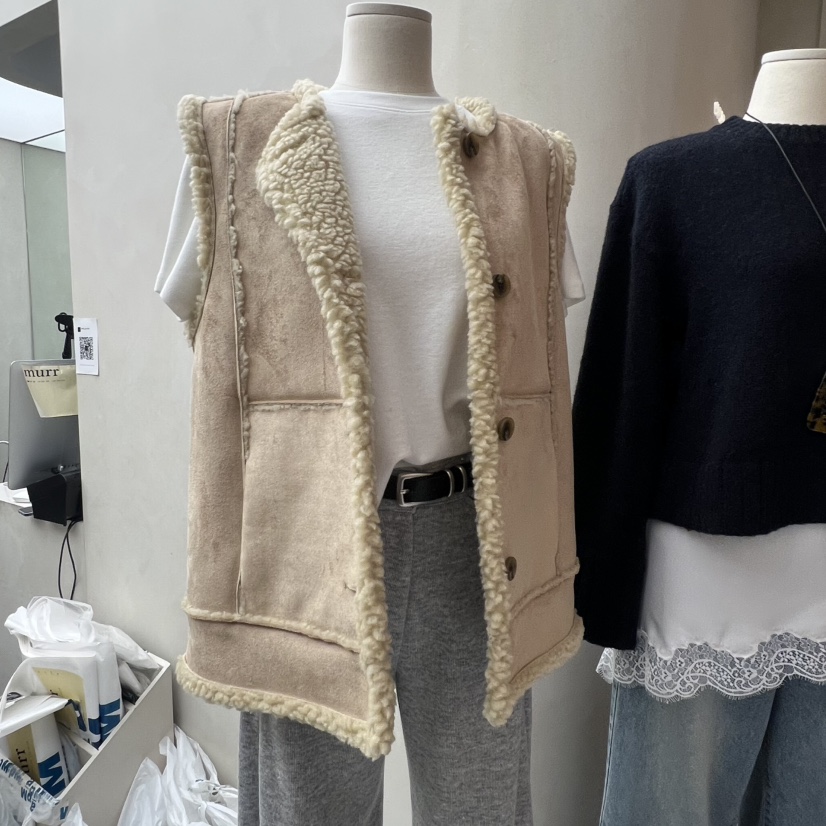 MURR韓國代購㊣女士新款人氣推薦職業熱賣休閑真品25秋冬馬甲MURR馬甲圖色2