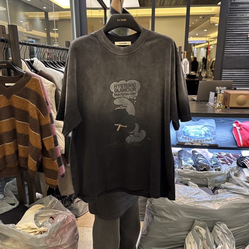 LE ETOILE韓國直郵㊣女裝新款推薦休閑職業熱賣真品25秋冬T恤LE ETOILET恤圖色2