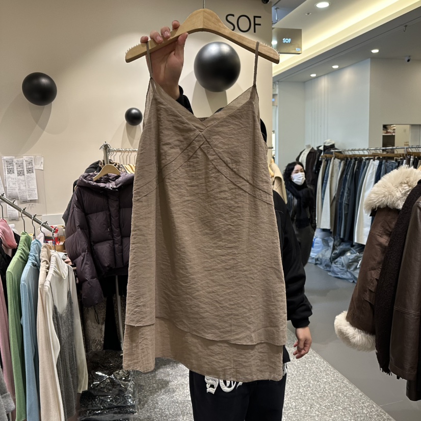 SOF韓國代購㊣女士新款時尚推薦真品25秋冬熱賣休閑人氣連衣裙SOF連衣裙