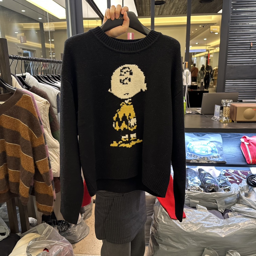 LE ETOILE韓國直郵㊣女士新款職業推薦25秋冬針織衫史努比羊毛LE ETOILE針織衫圖色2