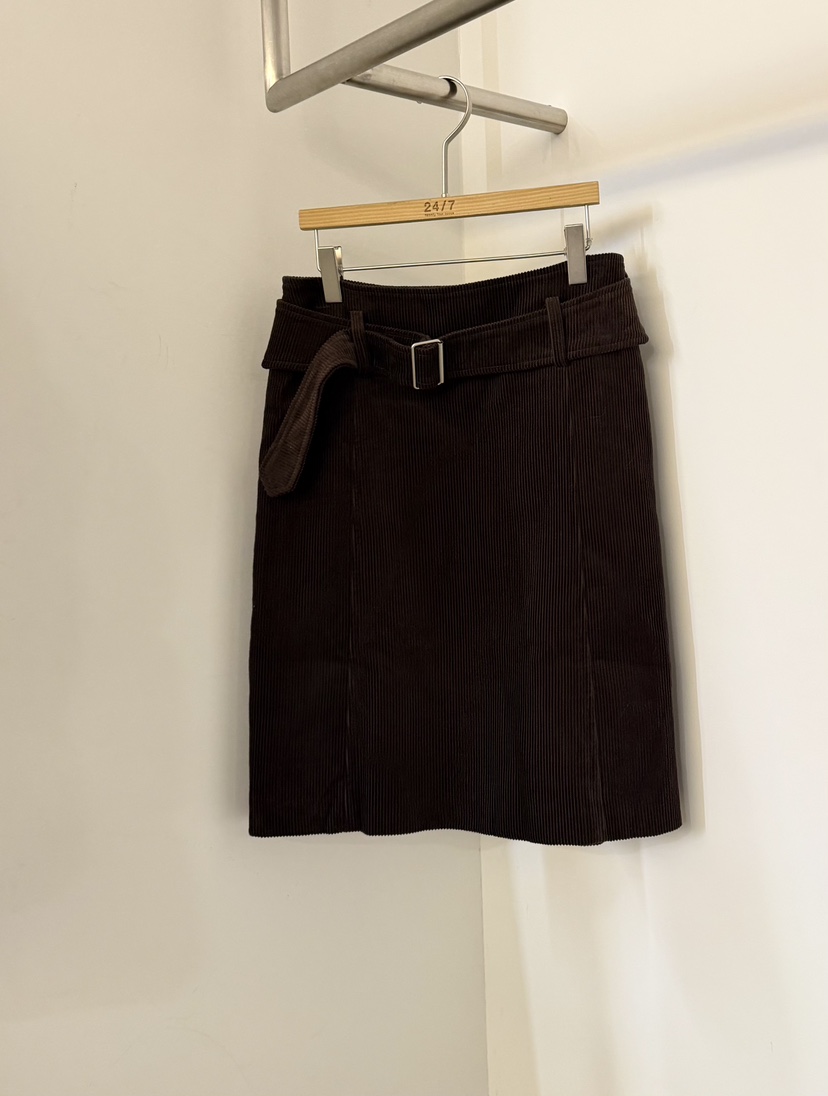 TWENTY FOUR SEVEN24-7東大門㊣代購女士新品真品短裙含腰帶TEWNTY FOUR SEVEN24-7短裙圖色3棕色