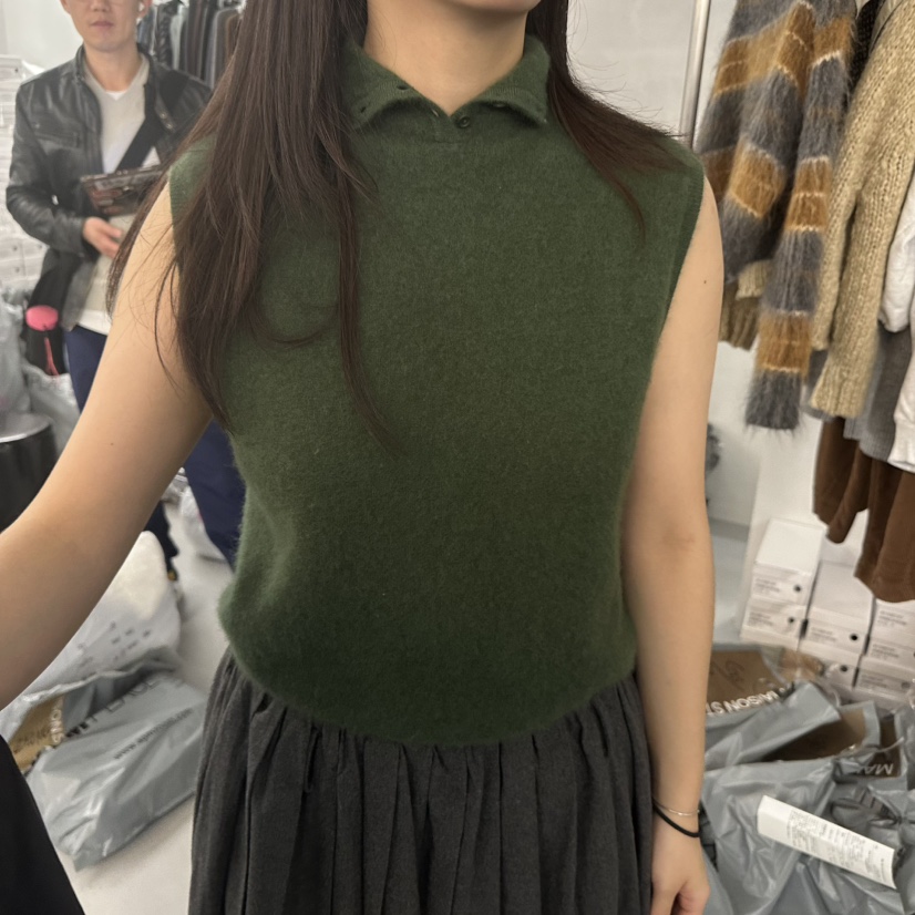 DOUBLE STANDARD/LE SMOKING/MAISONSTAFF東大門㊣直郵女裝新品真品吊帶背心羊毛MAISONSTAFF吊帶/背心圖色2