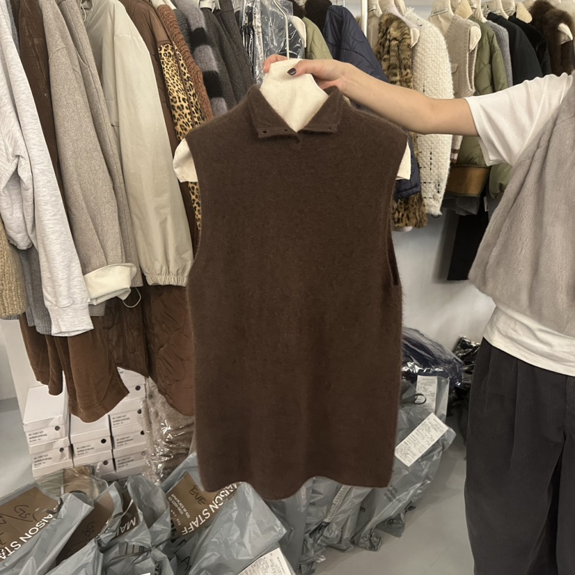 DOUBLE STANDARD/LE SMOKING/MAISONSTAFF東大門㊣直郵女裝新品真品吊帶背心羊毛MAISONSTAFF吊帶/背心圖色3