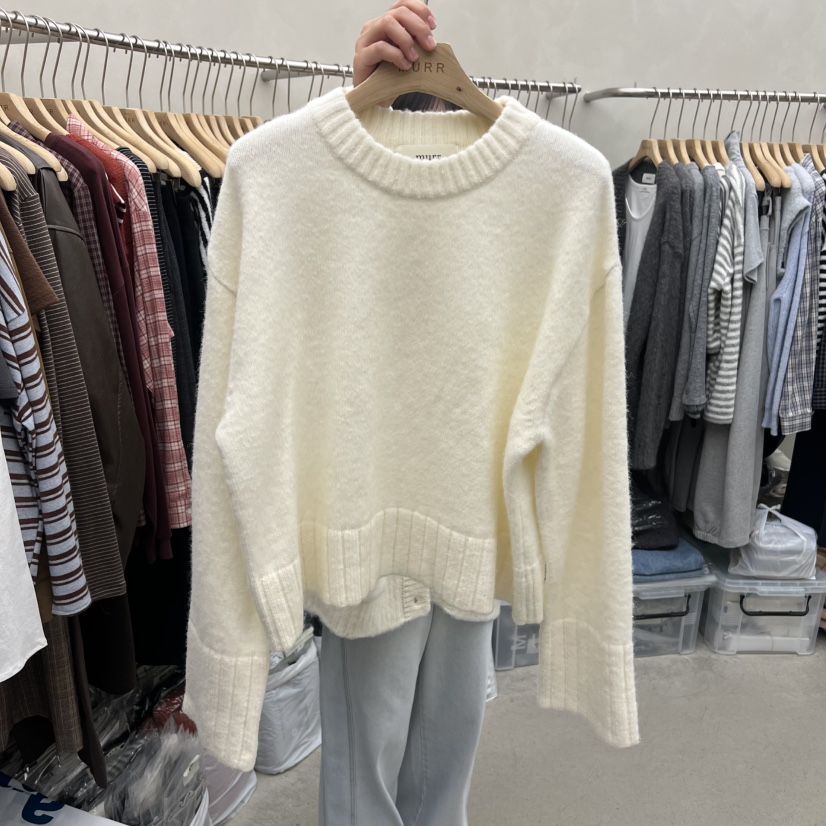 MURR韓國直郵㊣女士新款時尚人氣25秋冬職業休閑真品毛衣羅紋MURR毛衣圖色3