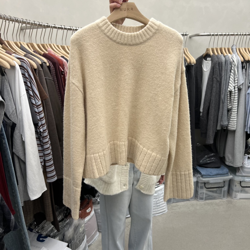 MURR韓國直郵㊣女士新款時尚人氣25秋冬職業休閑真品毛衣羅紋MURR毛衣圖色4