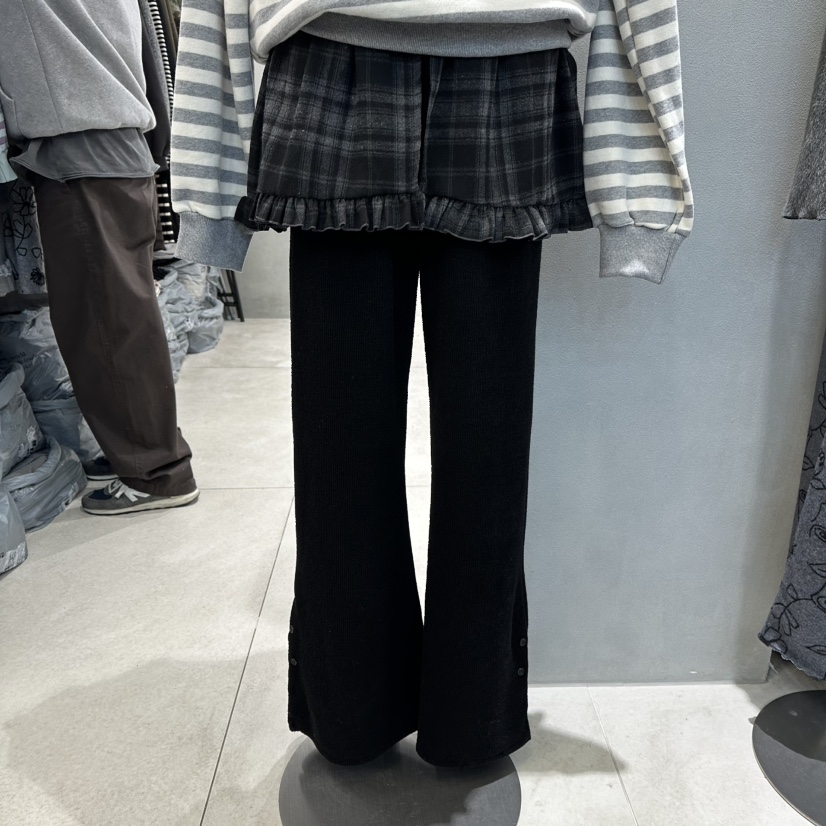 ANDE韓國代購㊣女裝新品熱賣真品時尚25秋冬休閑職業裙褲格紋Ande裙褲圖色2