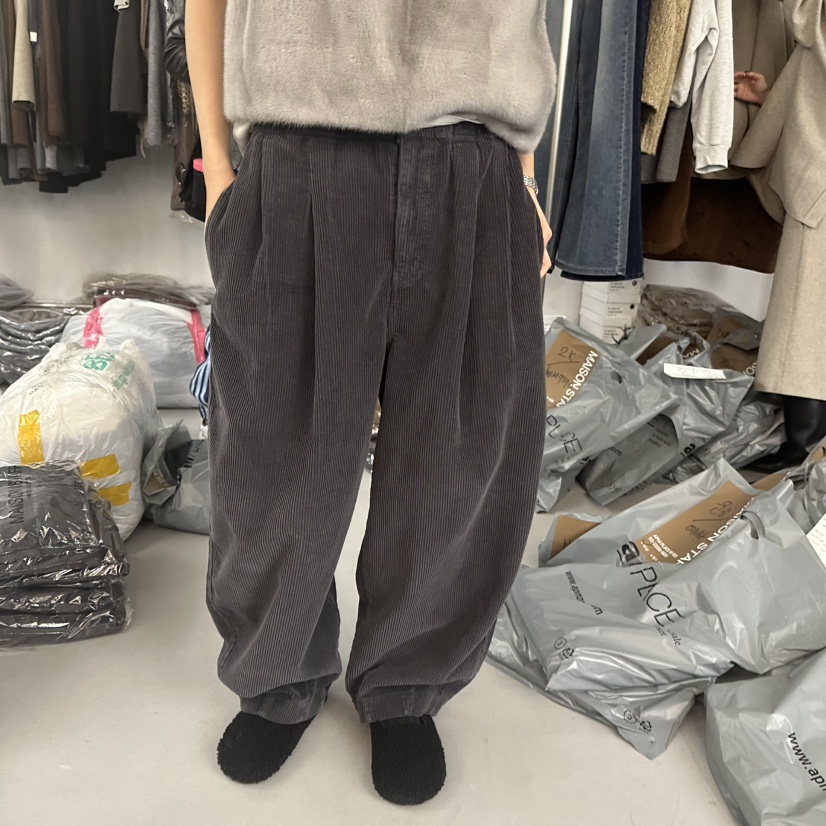 DOUBLE STANDARD/LE SMOKING/MAISONSTAFF東大門㊣代購女裝新品25秋冬休閑褲MAISONSTAFF休閑褲圖色3