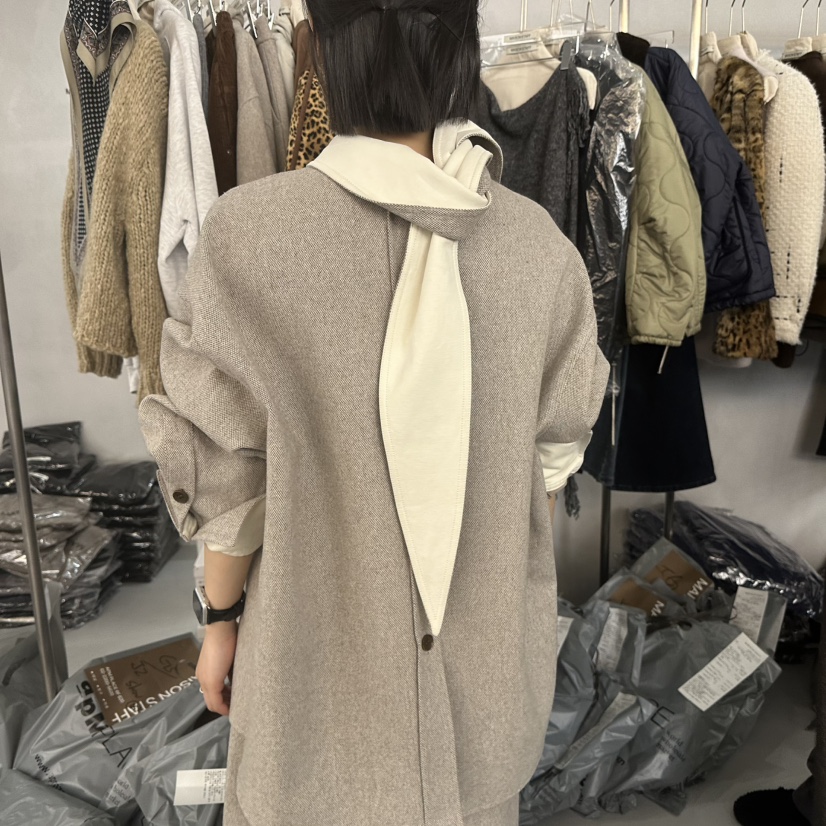 DOUBLE STANDARD/LE SMOKING/MAISONSTAFF東大門㊣直郵女士新品真品夾克圍巾MAISONSTAFF夾克