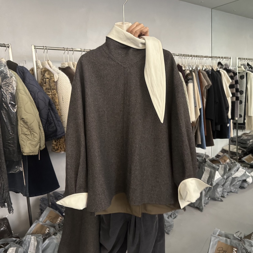 DOUBLE STANDARD/LE SMOKING/MAISONSTAFF東大門㊣直郵女士新品真品夾克圍巾MAISONSTAFF夾克圖色2