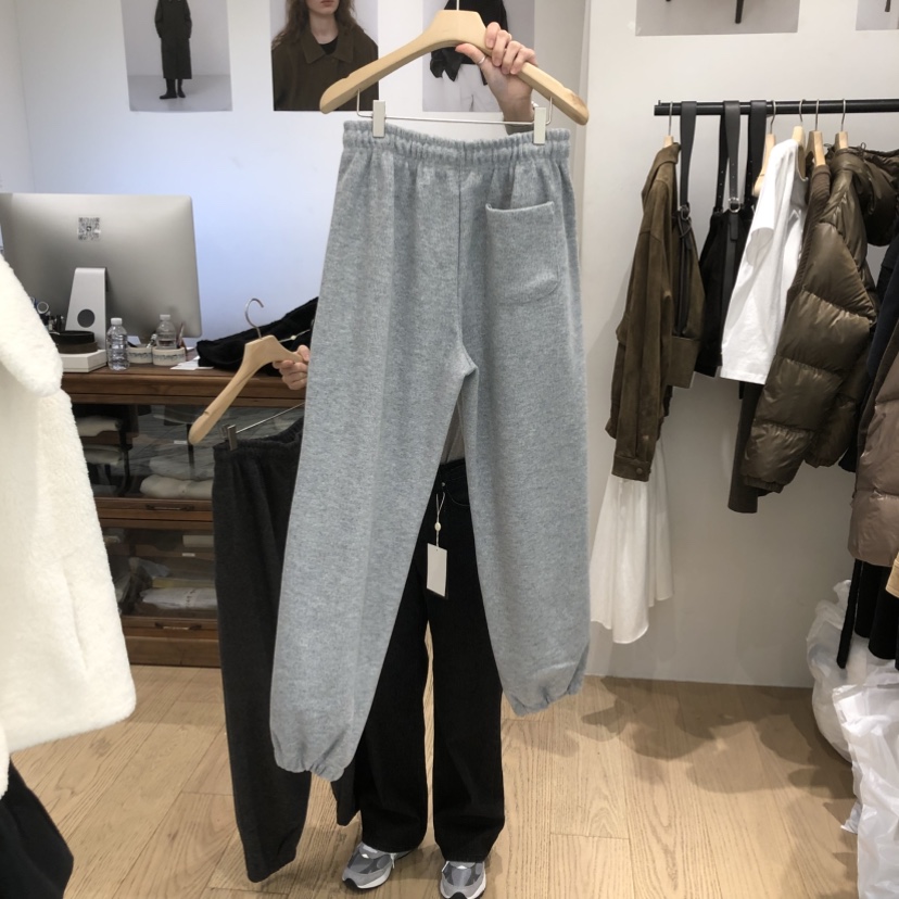 OURIN東大門㊣直郵女裝新品熱賣休閑真品推薦休閑褲羊毛保暖OURIN休閑褲