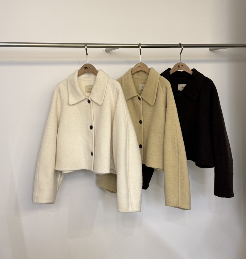 TWENTY FOUR SEVEN24-7韓國直郵㊣女裝新品熱賣夾克羊毛TEWNTY FOUR SEVEN24-7夾克