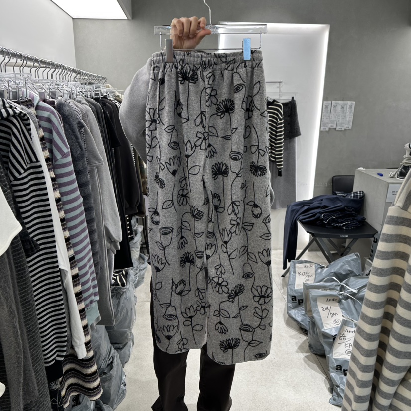 ANDE東大門㊣直郵女士新款休閑時尚熱賣職業真品休閑褲抓絨Ande休閑褲