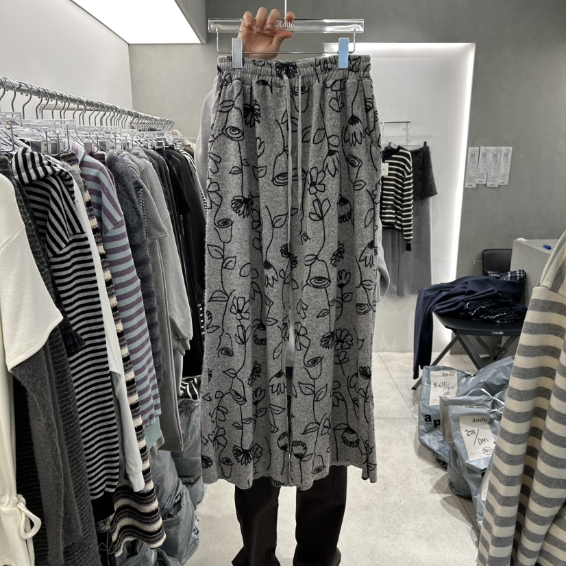 ANDE東大門㊣直郵女士新款休閑時尚熱賣職業真品休閑褲抓絨Ande休閑褲圖色2