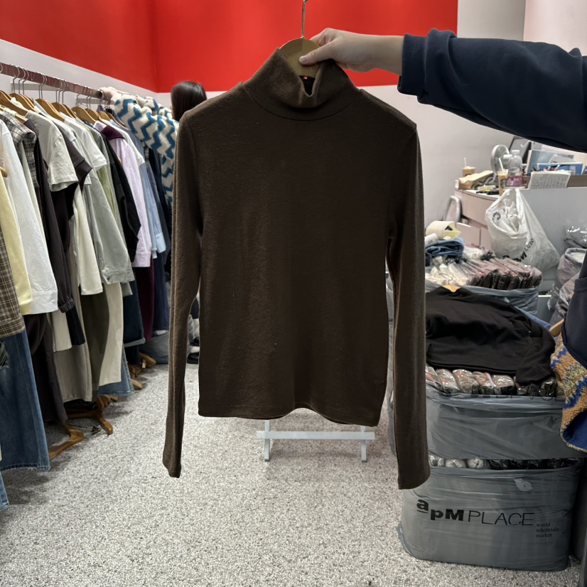 ATPZ韓國直郵㊣女士新款職業休閑時尚熱賣25秋冬長袖T恤羊毛ATTENTION PLEAES長袖T恤圖色3