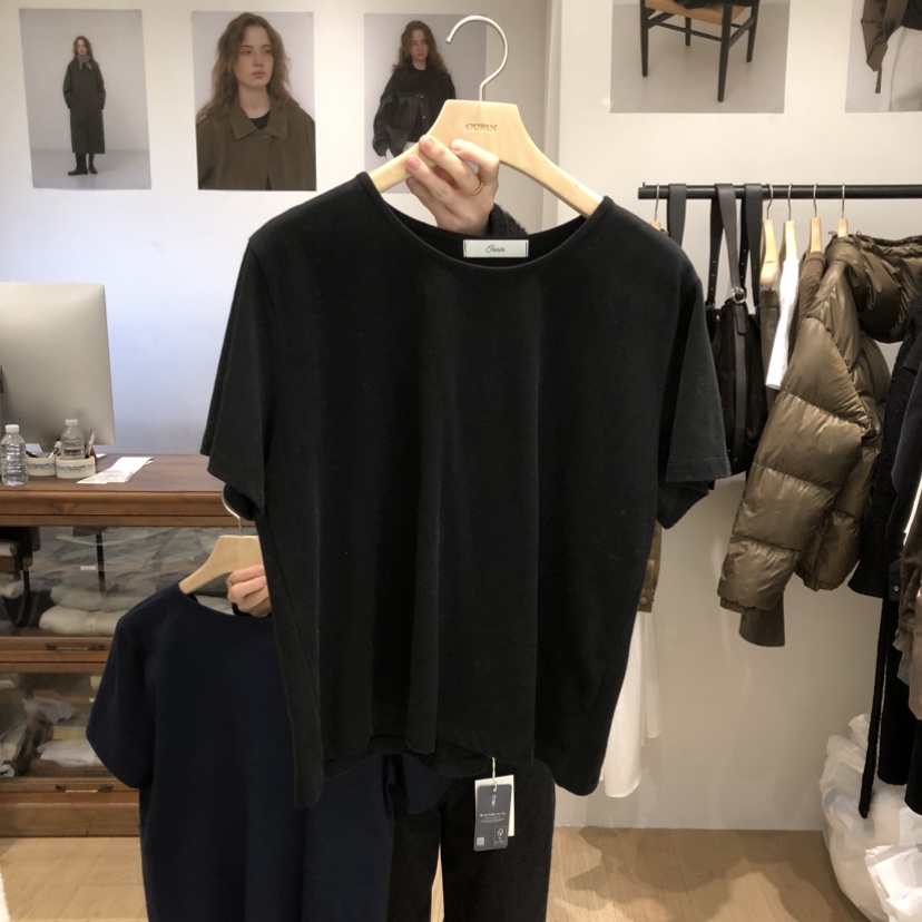 OURIN東大門㊣直郵女裝新款熱賣時尚職業休閑推薦人氣25秋冬T恤OURINT恤圖色2