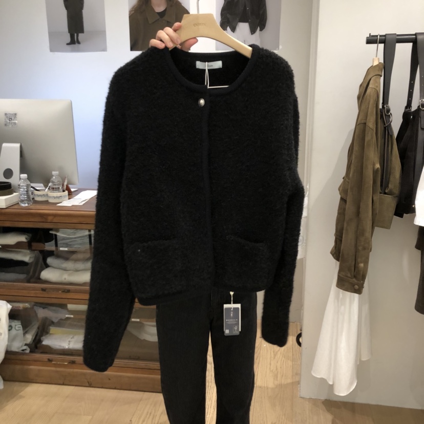 OURIN東大門㊣實拍女裝新品休閑人氣熱賣真品時尚夾克粗花呢OURIN夾克圖色2