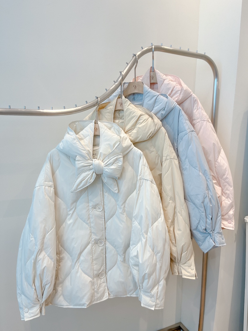 OVE韓國代購㊣女裝新品推薦真品人氣職業休閑短款棉服含帽子OVE短款棉服